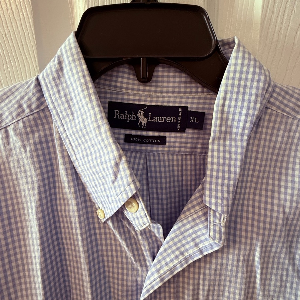 Ralph Lauren Light blue   Gingham Men's Shirt